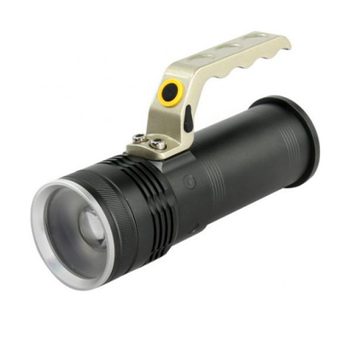 Аккумуляторный светодиодный фонарь Smartbuy CREE T6 10Вт с системой фок-ки луча, металлический с ручкой, IP54 - Магазин электроприборов Точка Фокуса